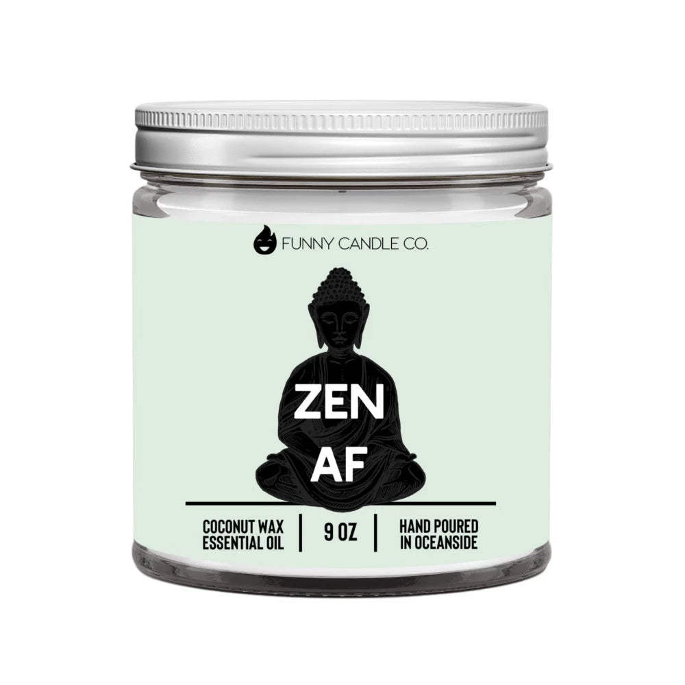 Zen AF personalized candle www.chasethebutterflies.com