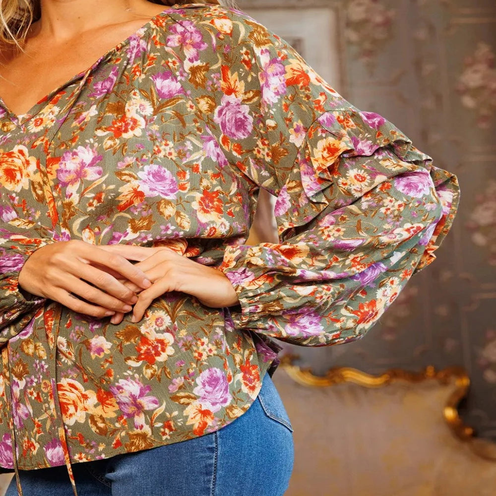 Boho Flowy Fall Top www.chasethebutterflies.com