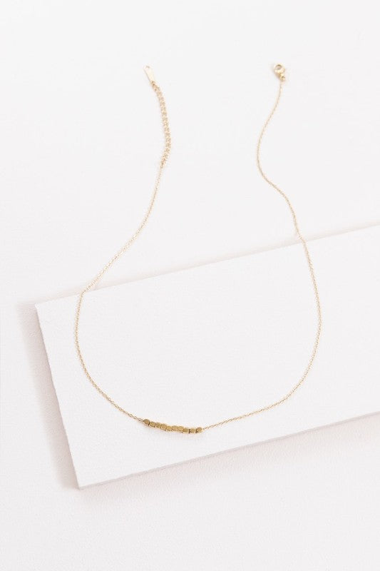 Cubed Necklace 14K