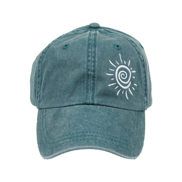 Embroidered Summer Sun Canvas Hat