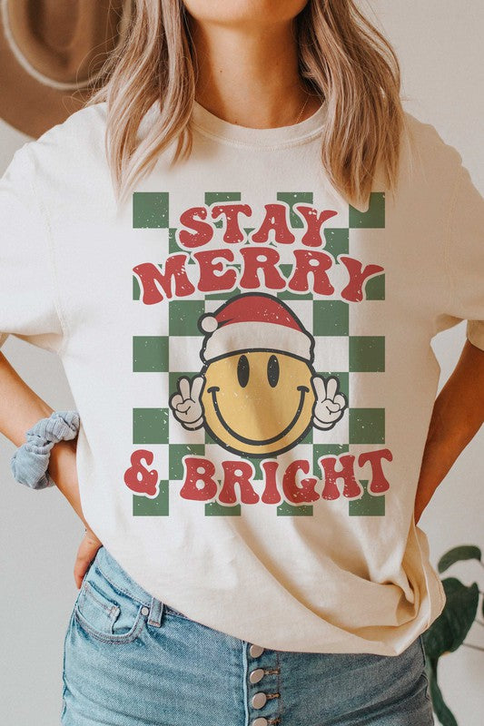 Stay Merry & Bright Happy Face