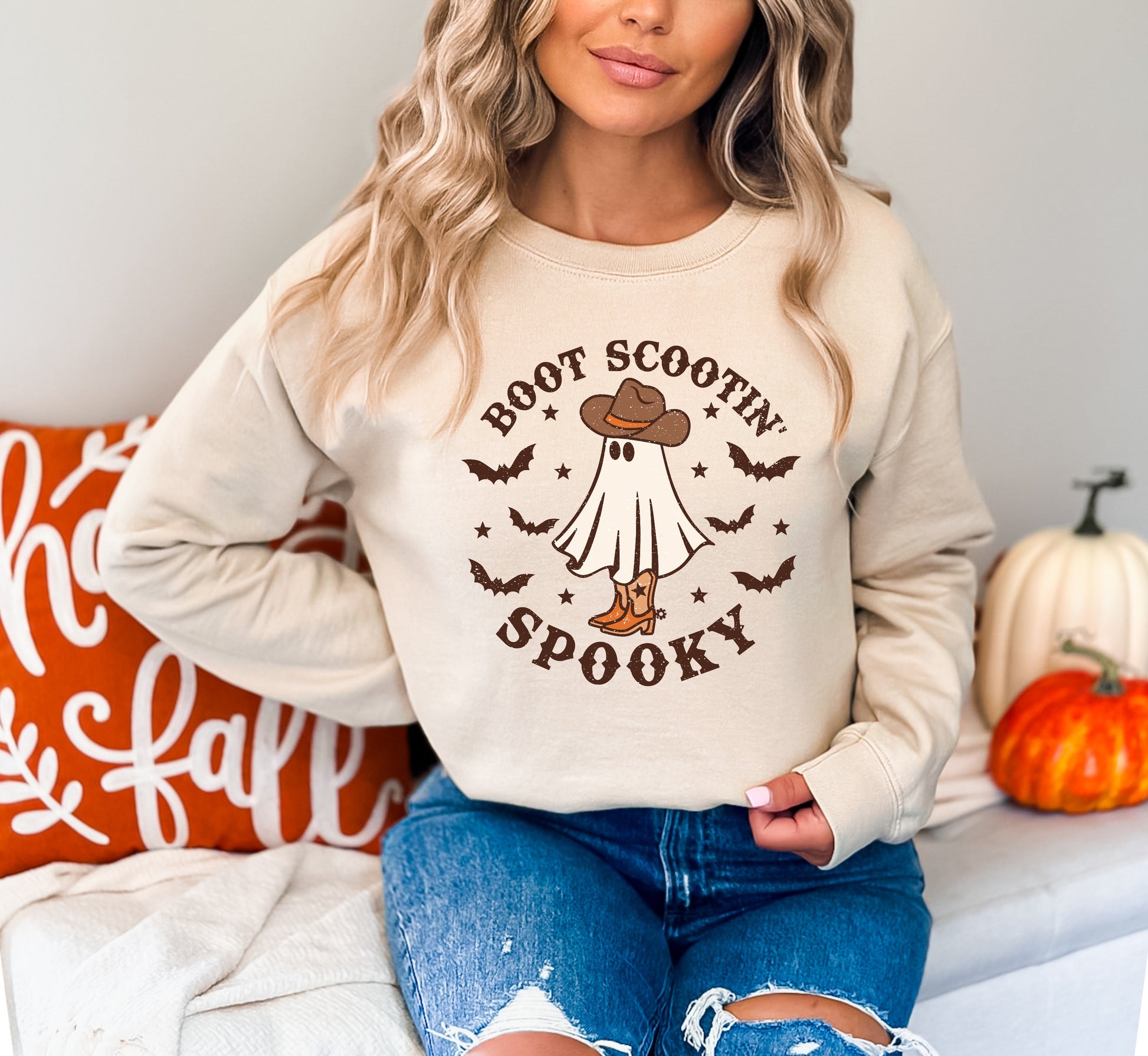 Boot Scootin' Spooky Crewneck - www.chasethebutterflies.com