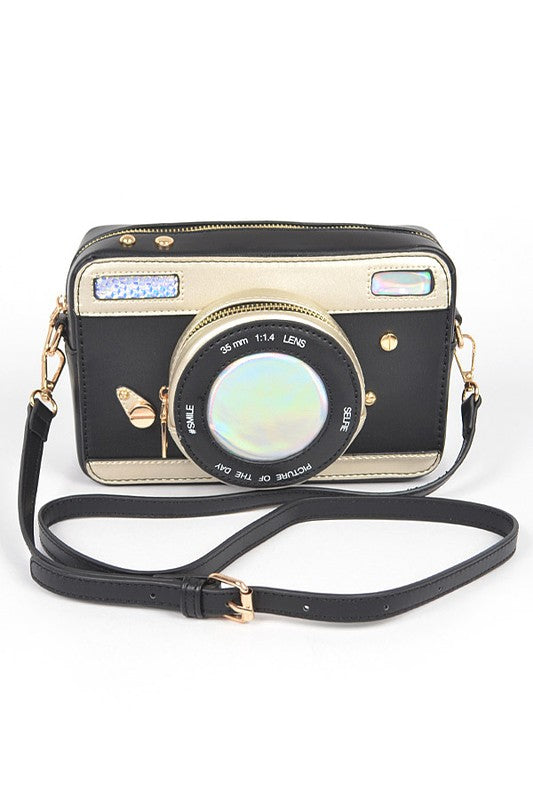 Patent Finish Top Handle Convertible Clutch Bag