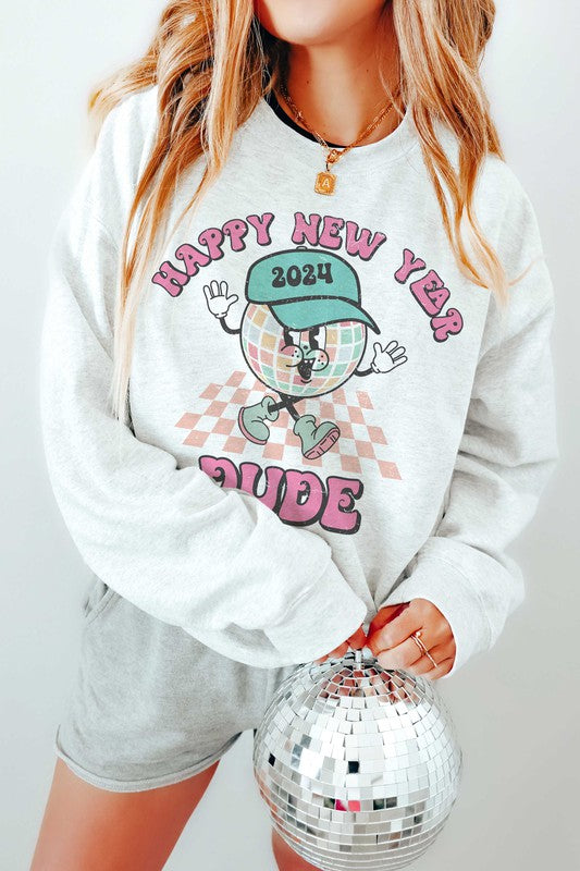 Happy New Year Dude Crewneck