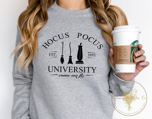 Hocus Pocus University Crewneck - www.chasethebutterlfies.com