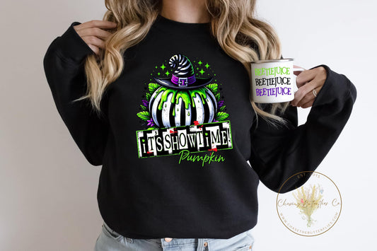 Beetle Juice Pumpkin Crewneck