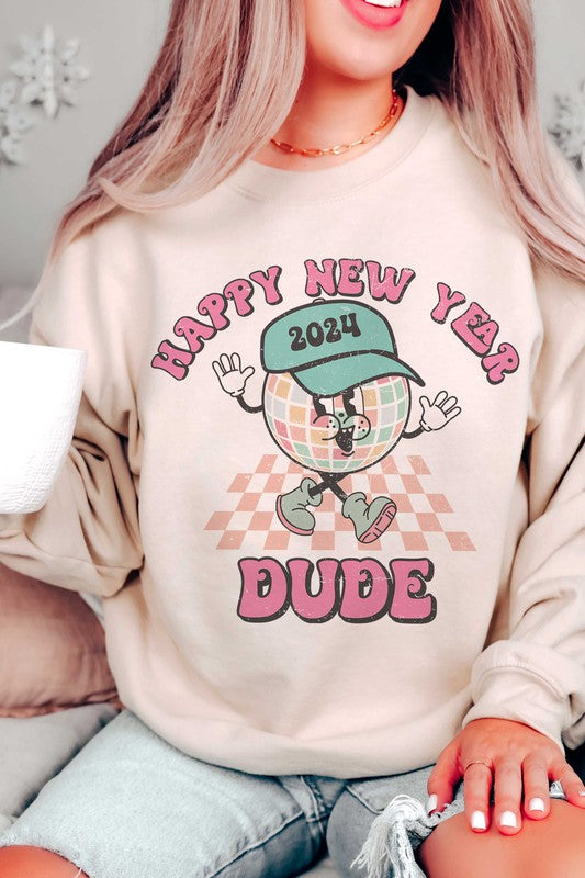 Happy New Year Dude Crewneck