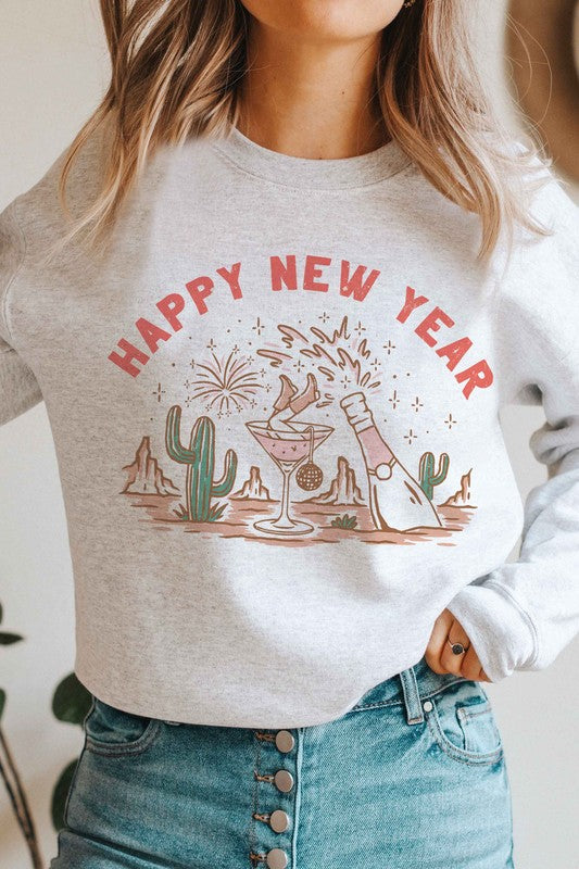 Retro Happy New Year Crewneck