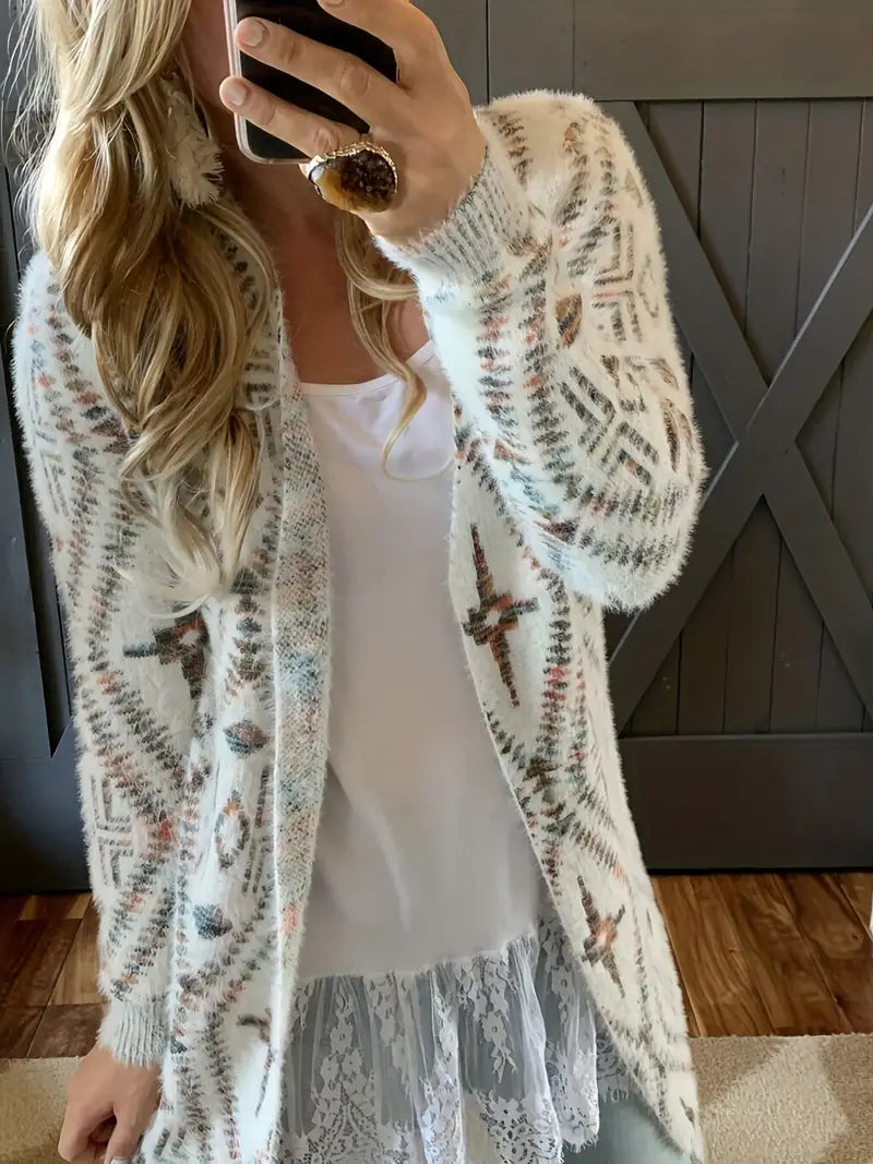 Fall Azteca Open Cardigan - www.chasethebutterflies.com