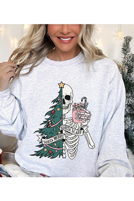 Christmas Tree Skeleton Crewneck