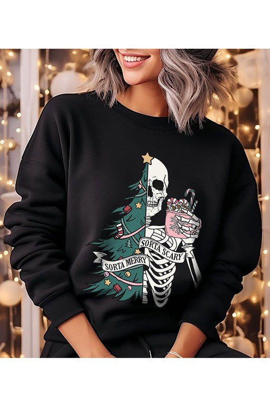 Christmas Tree Skeleton Crewneck