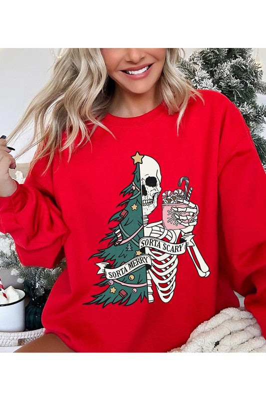 Christmas Tree Skeleton Crewneck