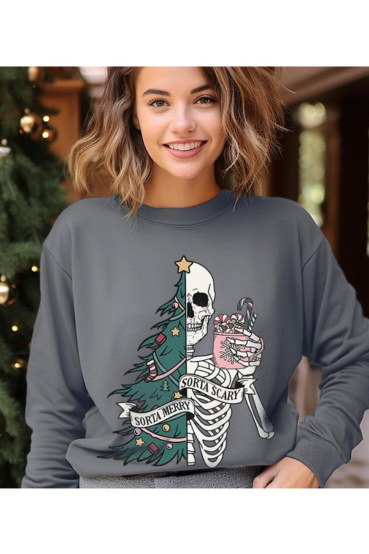 Christmas Tree Skeleton Crewneck