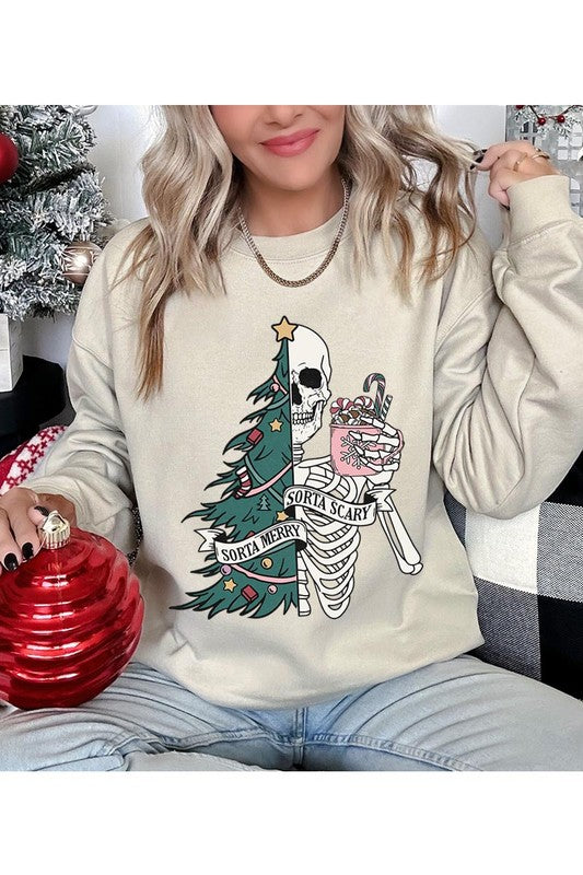 Christmas Tree Skeleton Crewneck