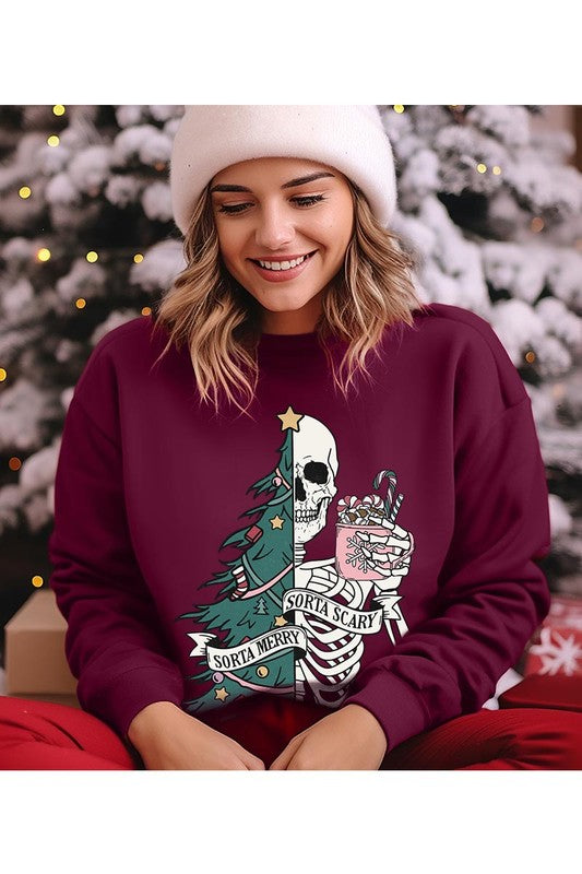 Christmas Tree Skeleton Crewneck