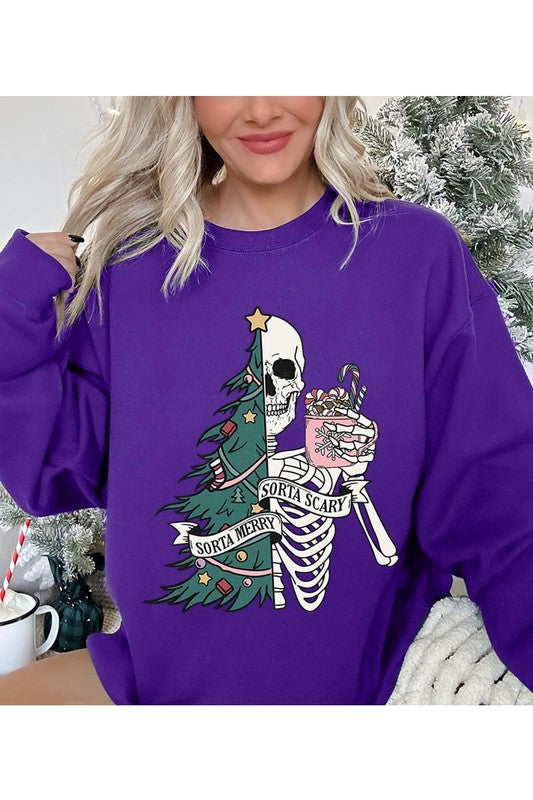 Christmas Tree Skeleton Crewneck