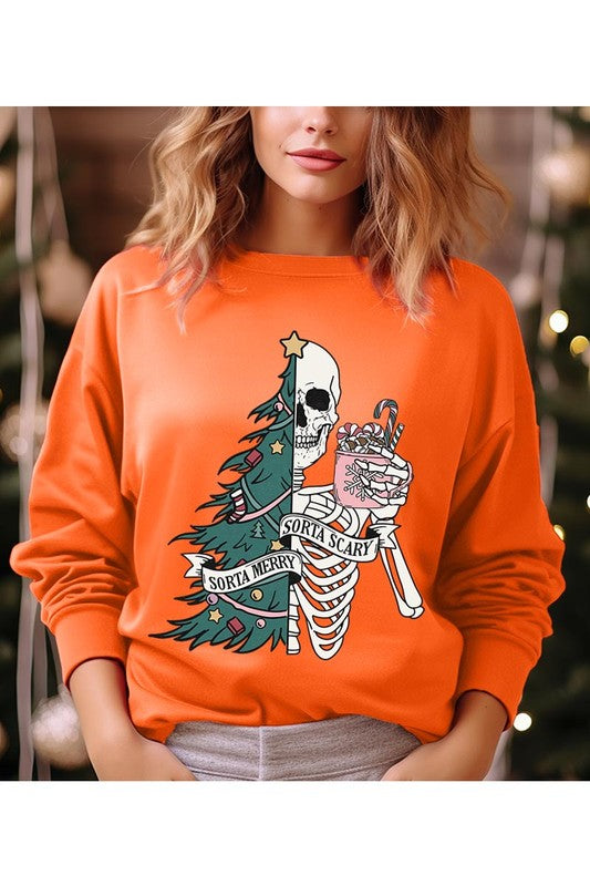 Christmas Tree Skeleton Crewneck