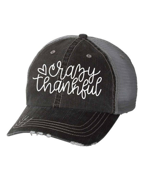 Crazy Thankful Embroidered Trucker hat