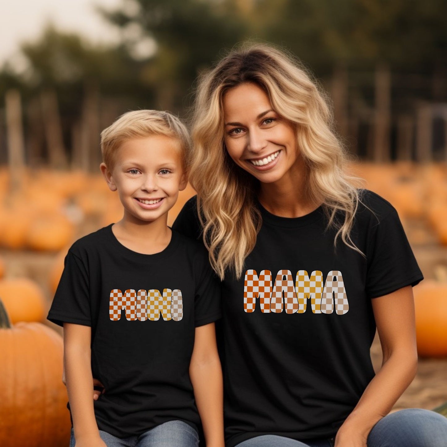 Mama & Mini Fall Checkered