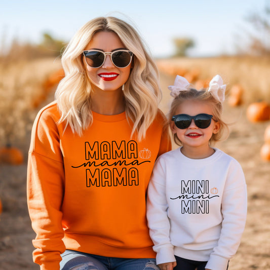 Mama & Mini Matching Fall Crewnecks - www.chasethebutterflies.com