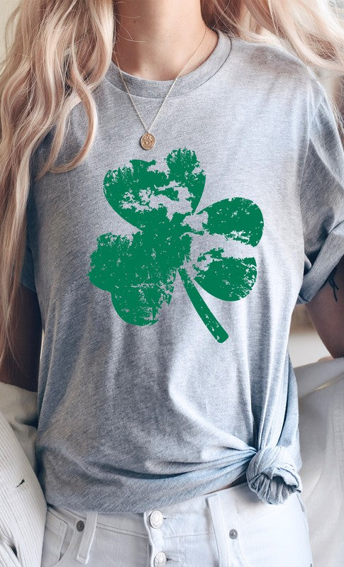 Retro Distressed Clover PLUS SIZE Graphic Tee