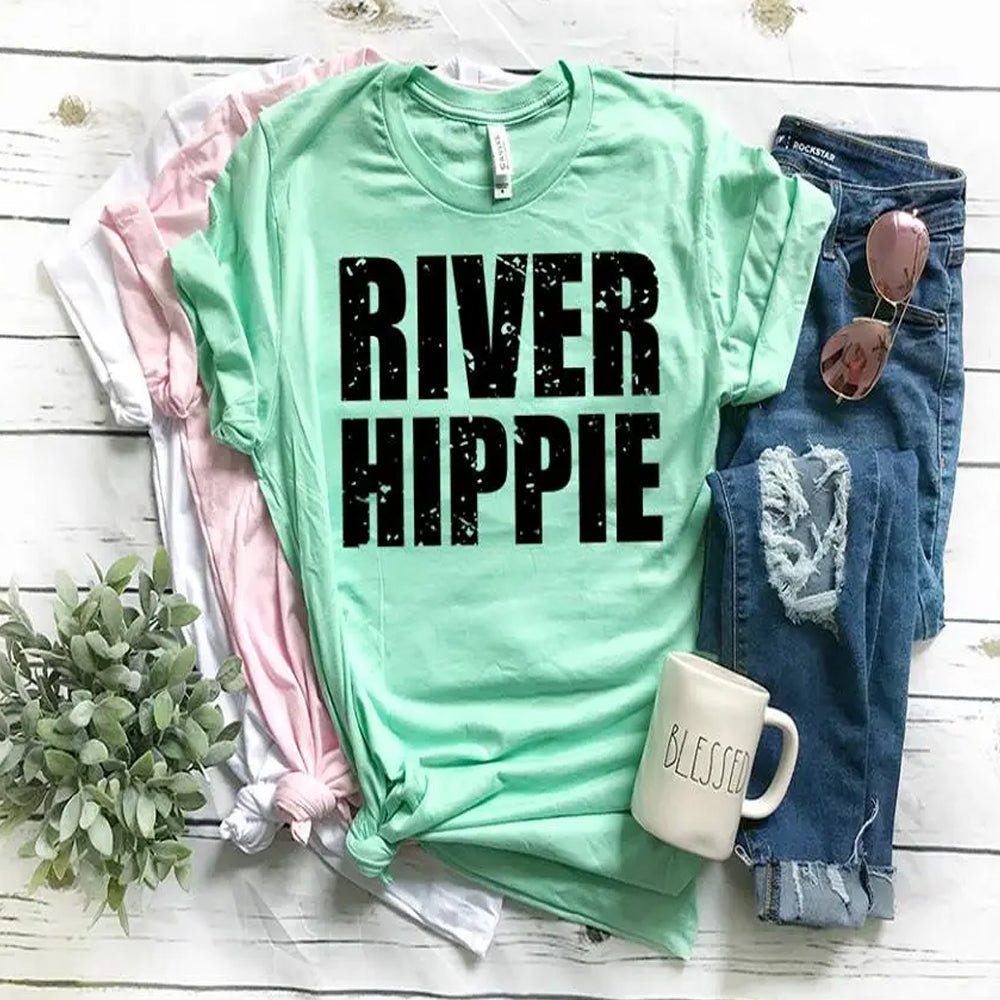 River Hippie Graphic t-shirt www.chasethebutterflies.com