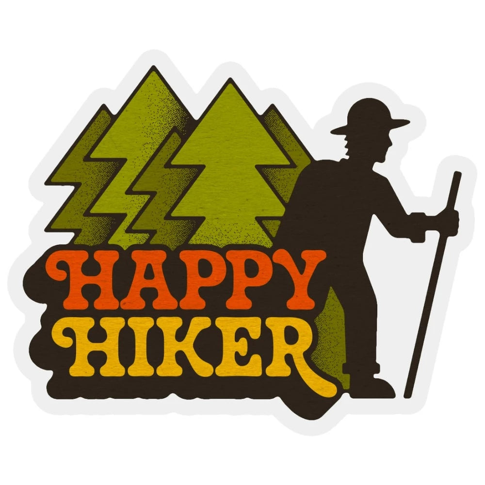 Happy  Hiker Sticker www.chasethebutterflies.com