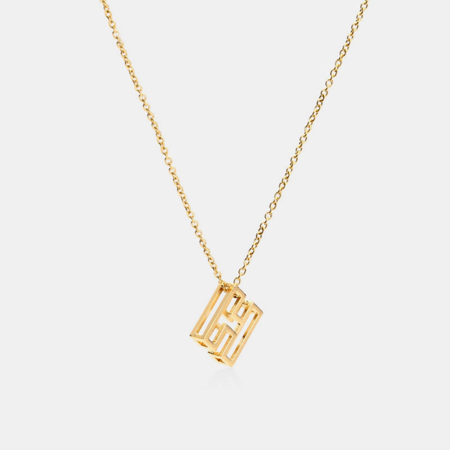 Stainless Steel Letter Pendant Necklace